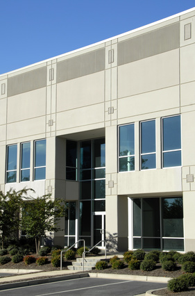 The Front Facade of New Commercial Office Building for Lease