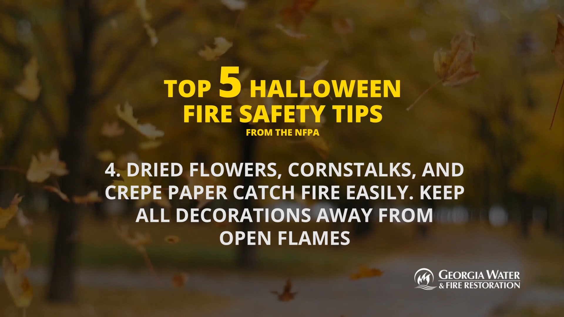 Halloween Safety Tips - Georgia Water And Fire