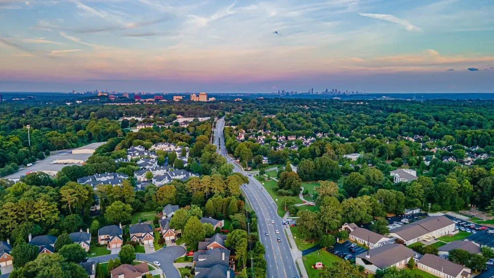 Professional Water Damage Restoration in Smyrna, GA aerial view of marietta, georgia. water damage restoration in marietta, georgia