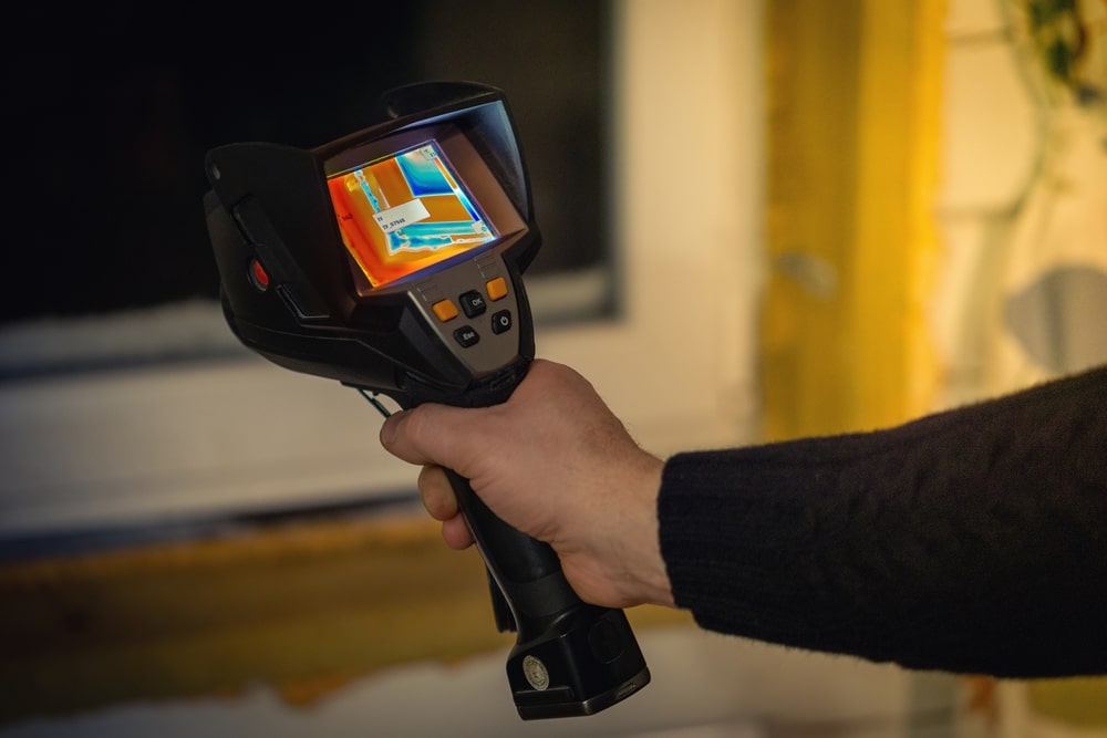 Leak detection using thermal imaging.